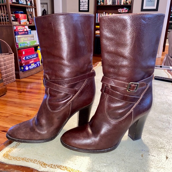 Brown J Crew Boots - Picture 1 of 8